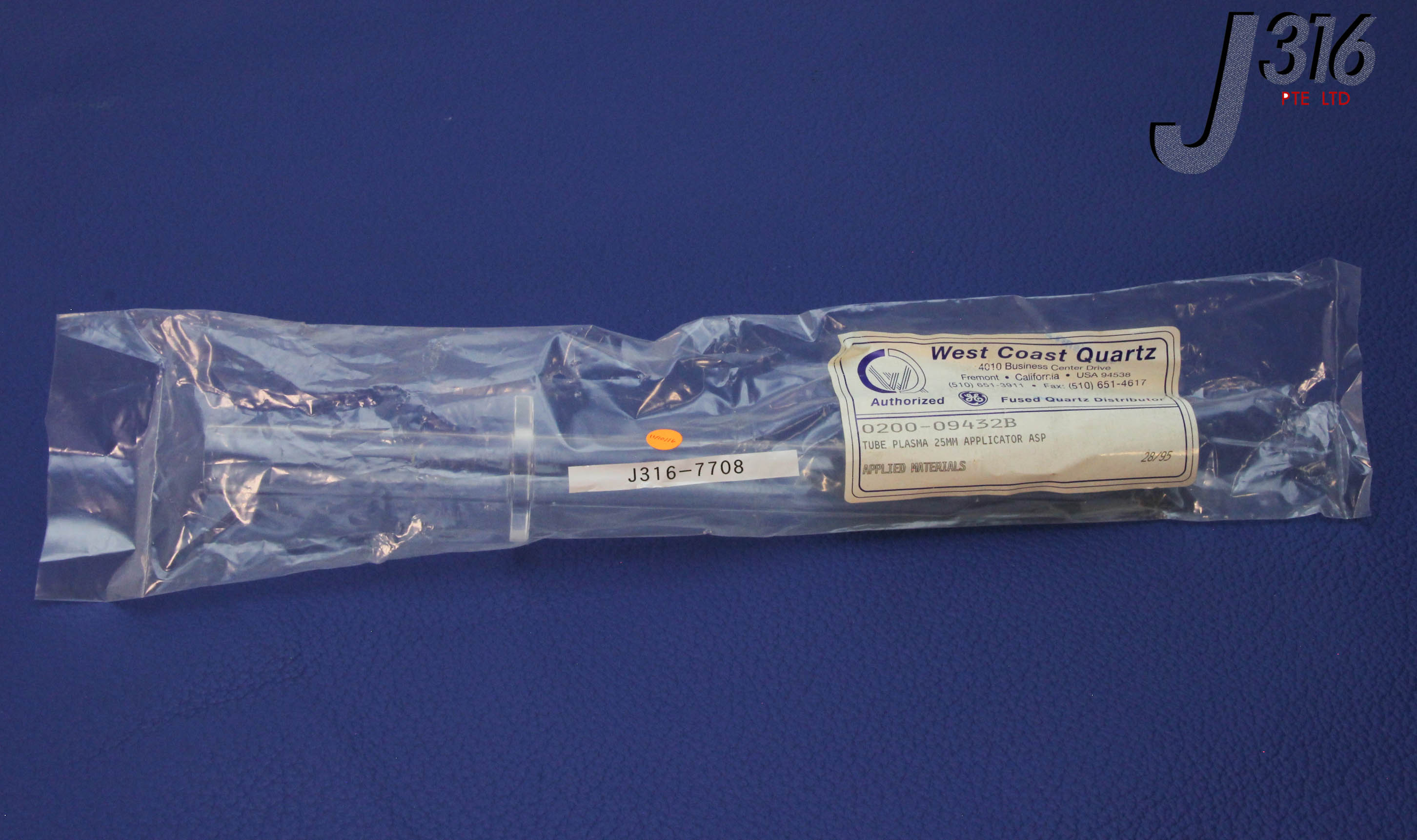 バッグ Re 7708 APPLIED MATERIALS TUBE, PLASMA, PRSP3 25MM APPLICATOR (NEW